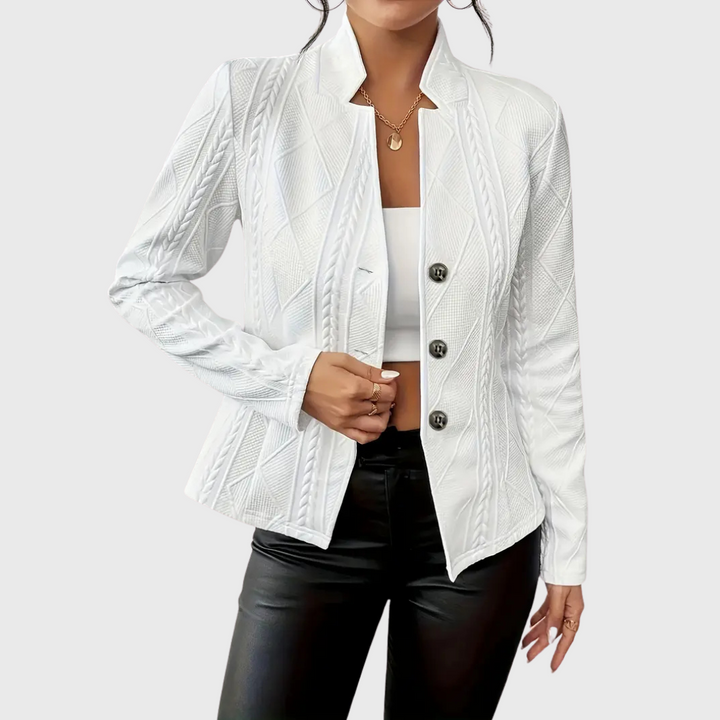 Claire™ |  Blazer Élégant Détails Femme