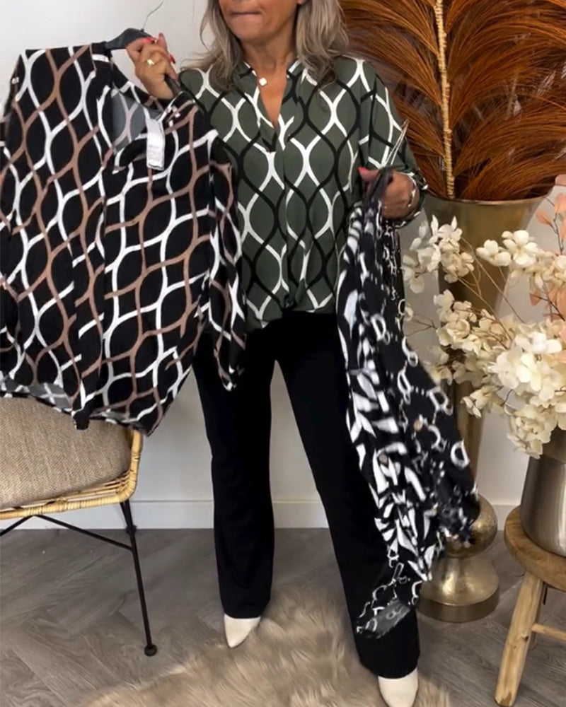 Frances – Blouse avec Imprimé Graphique