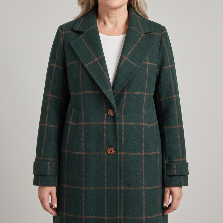 Margaux™ | MANTEAU À CARREAUX CORALIE