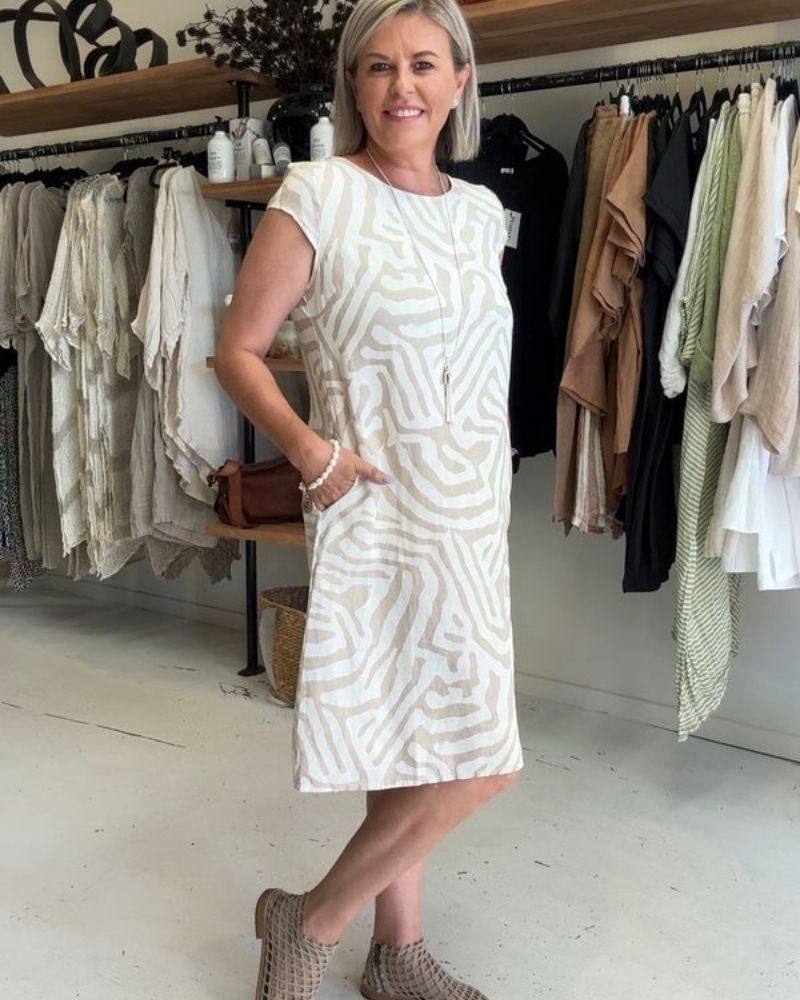 Claudia™ | Robe d'été à encolure ronde et bel imprimé