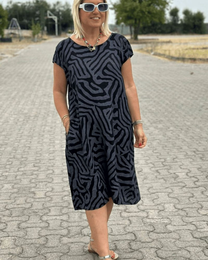 Claudia™ | Robe d'été à encolure ronde et bel imprimé