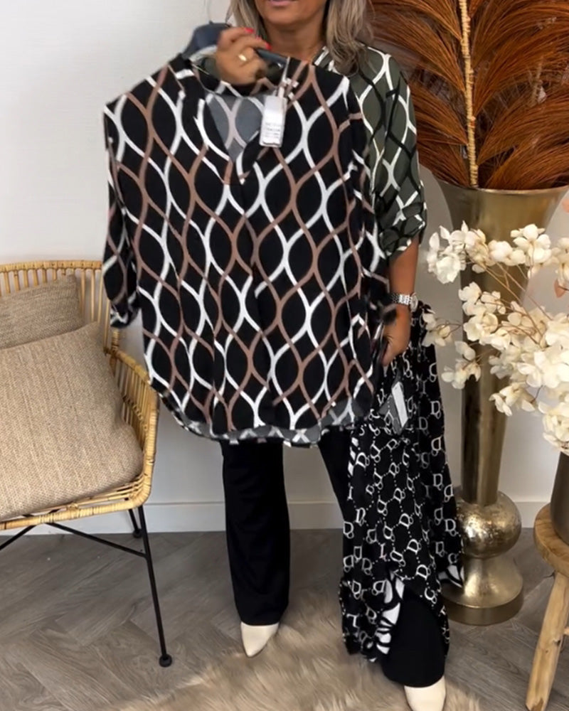 Frances – Blouse avec Imprimé Graphique