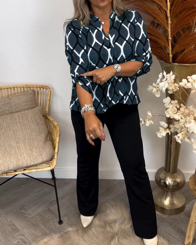 Frances – Blouse avec Imprimé Graphique