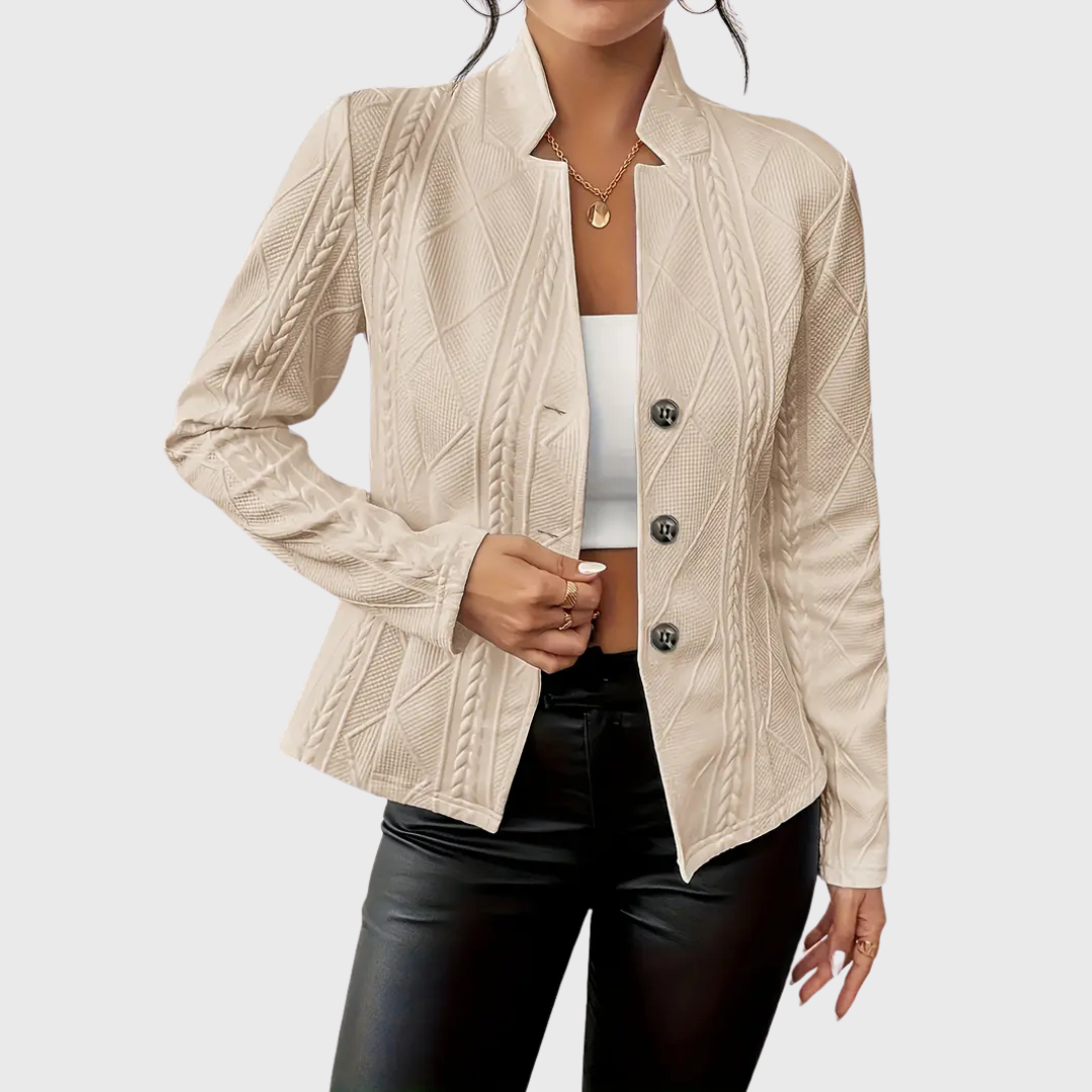 Claire™ |  Blazer Élégant Détails Femme
