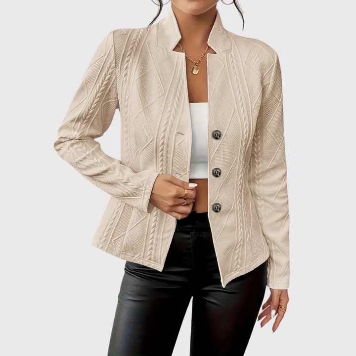 Claire™ |  Blazer Élégant Détails Femme