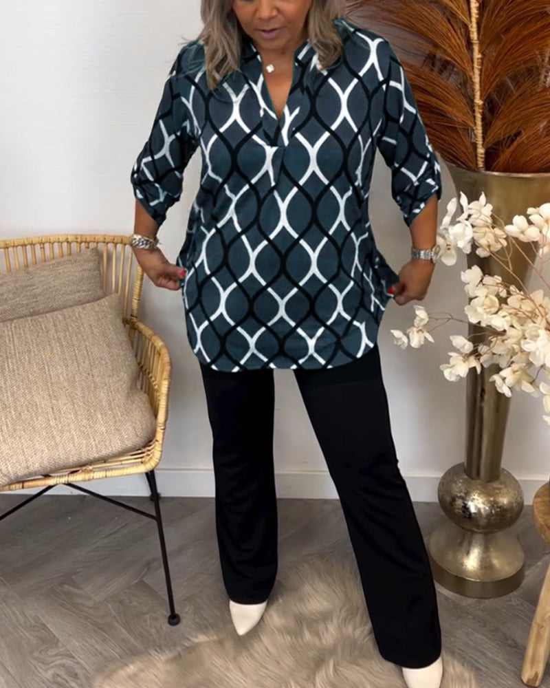 Frances – Blouse avec Imprimé Graphique