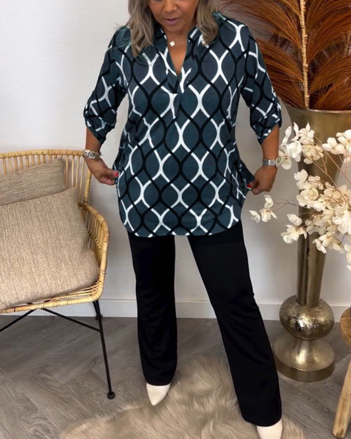 Frances – Blouse avec Imprimé Graphique