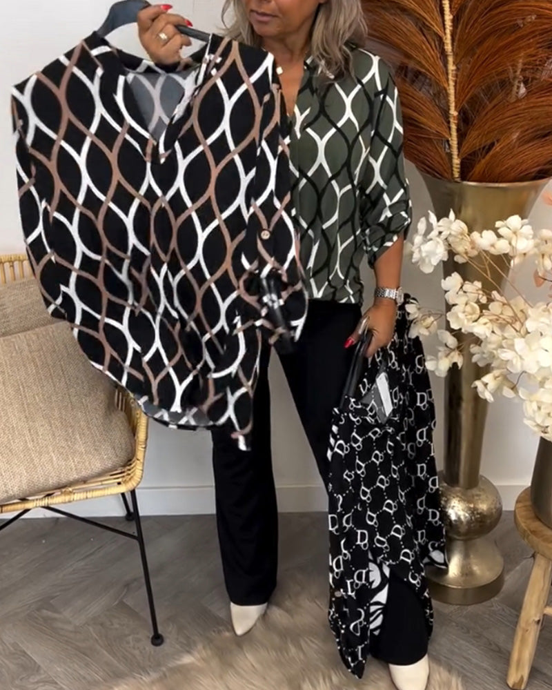 Frances – Blouse avec Imprimé Graphique