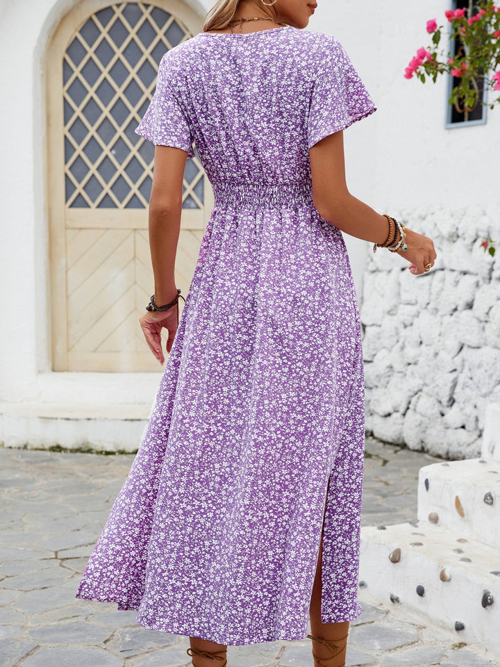 Betty™ | Robe Maxi Imprimé Floral à Col V