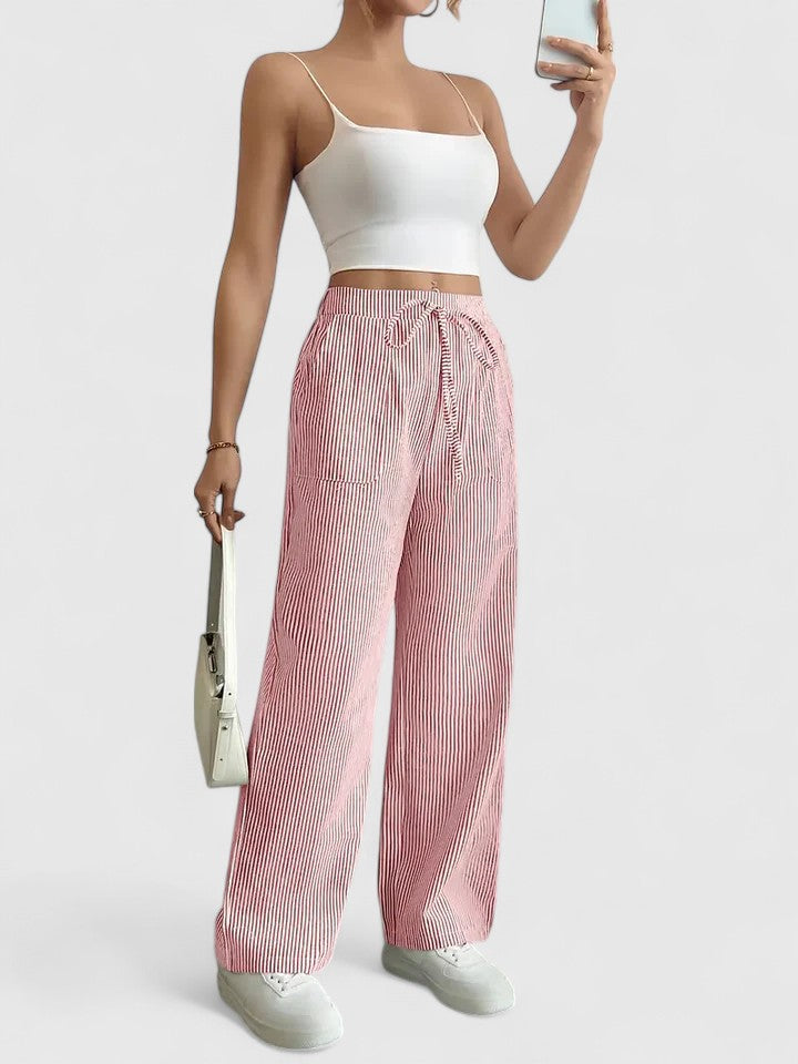 Carol™ | Pantalon large confortable avec des détails élégants