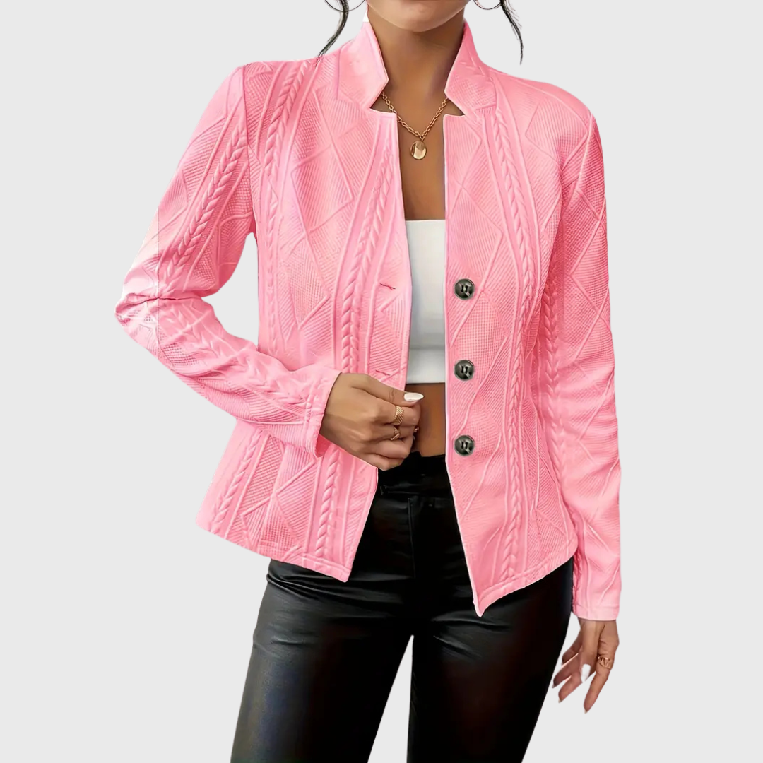 Claire™ |  Blazer Élégant Détails Femme