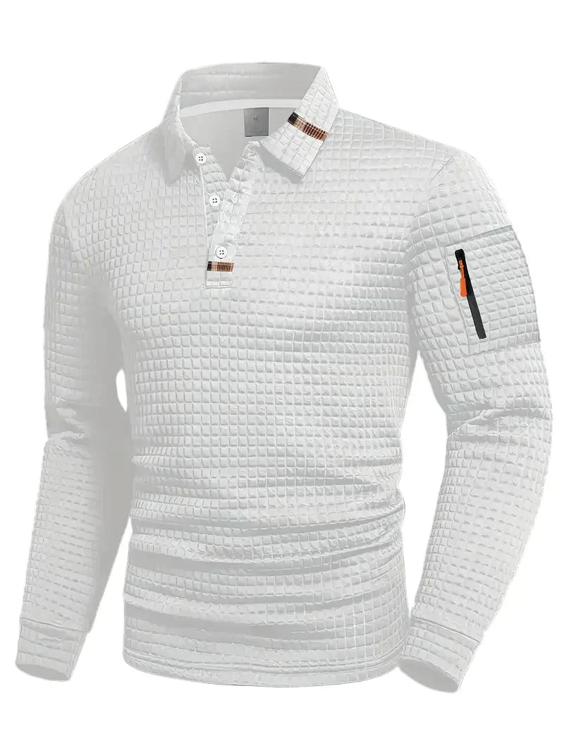 Vincent™ |  Polo Manches Longues Moderne et Décontracté
