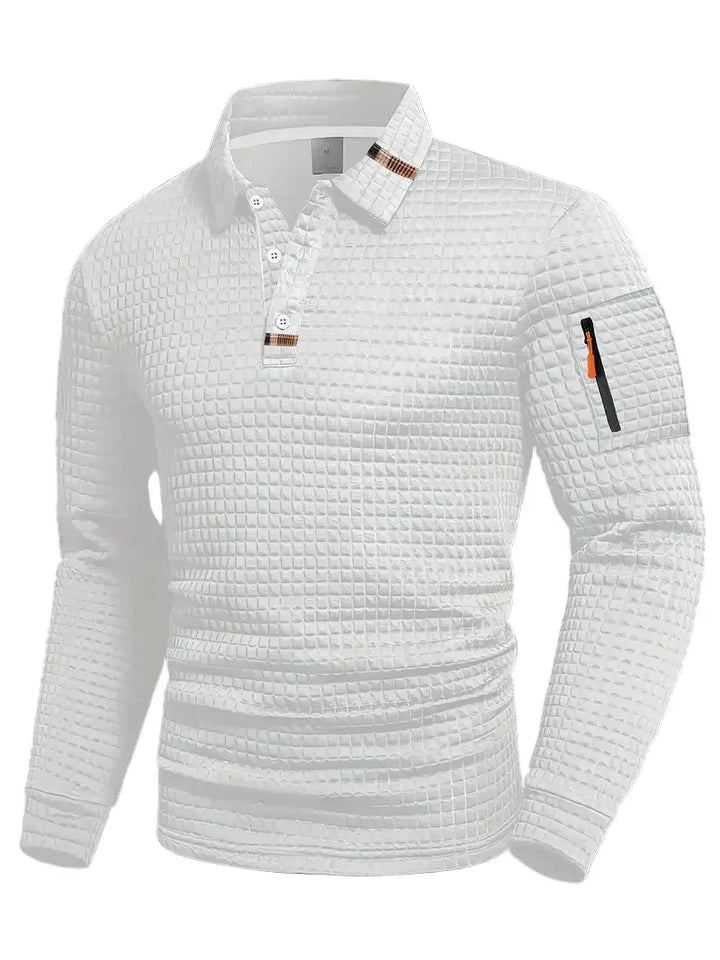 Vincent™ |  Polo Manches Longues Moderne et Décontracté
