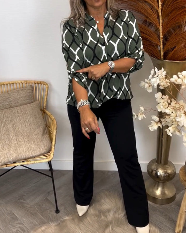 Frances – Blouse avec Imprimé Graphique