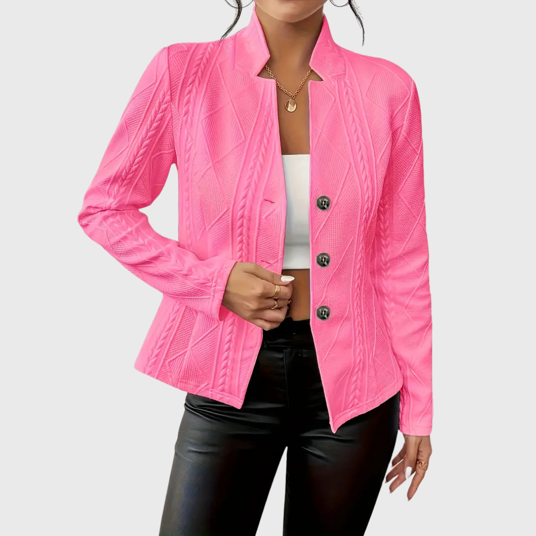 Claire™ |  Blazer Élégant Détails Femme