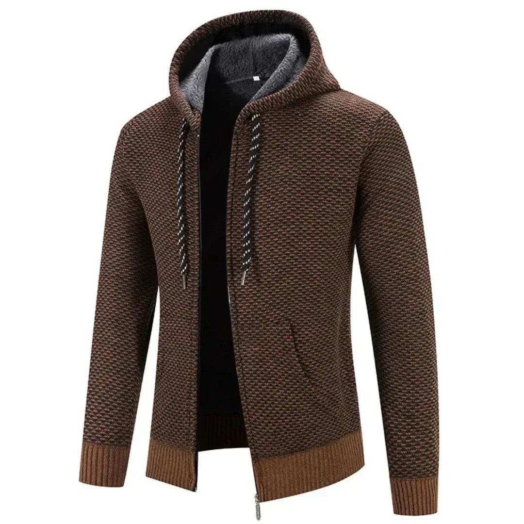 Yves™ |  Gilet Tricot Douillet avec Capuchon