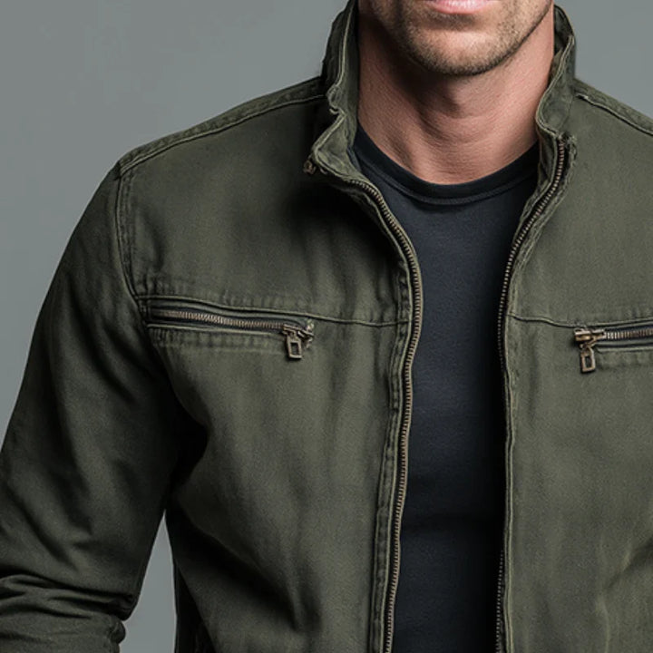Pascal™ |  Veste de coton vintage avec fermeture éclair