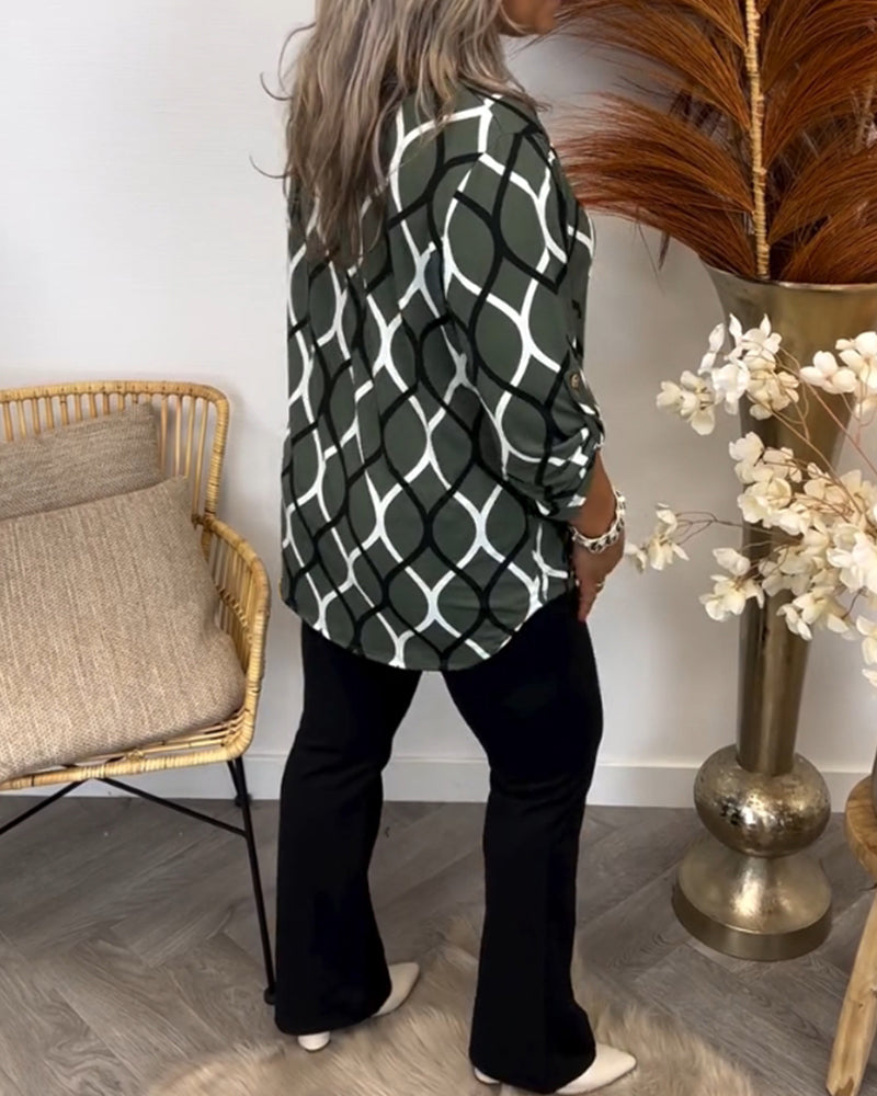 Frances – Blouse avec Imprimé Graphique