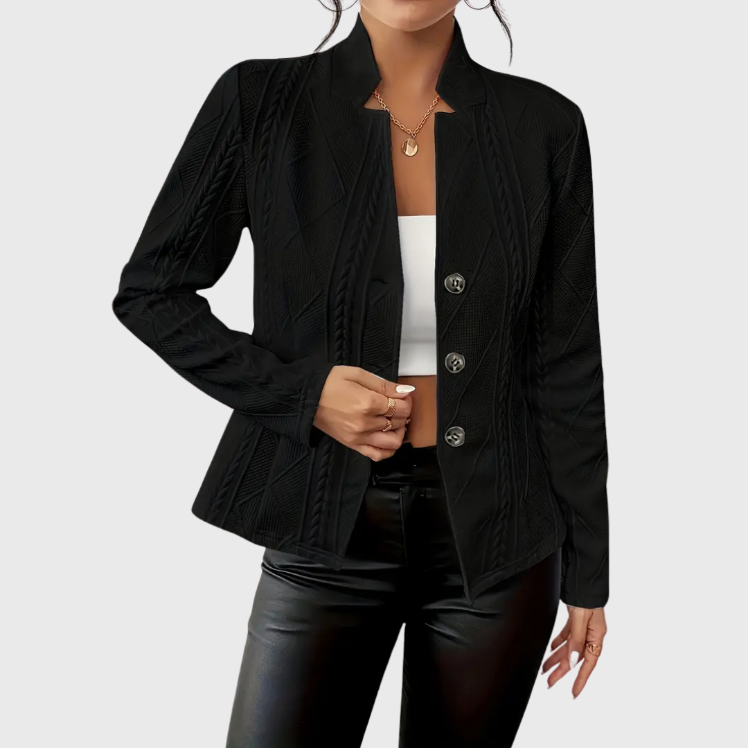 Claire™ |  Blazer Élégant Détails Femme