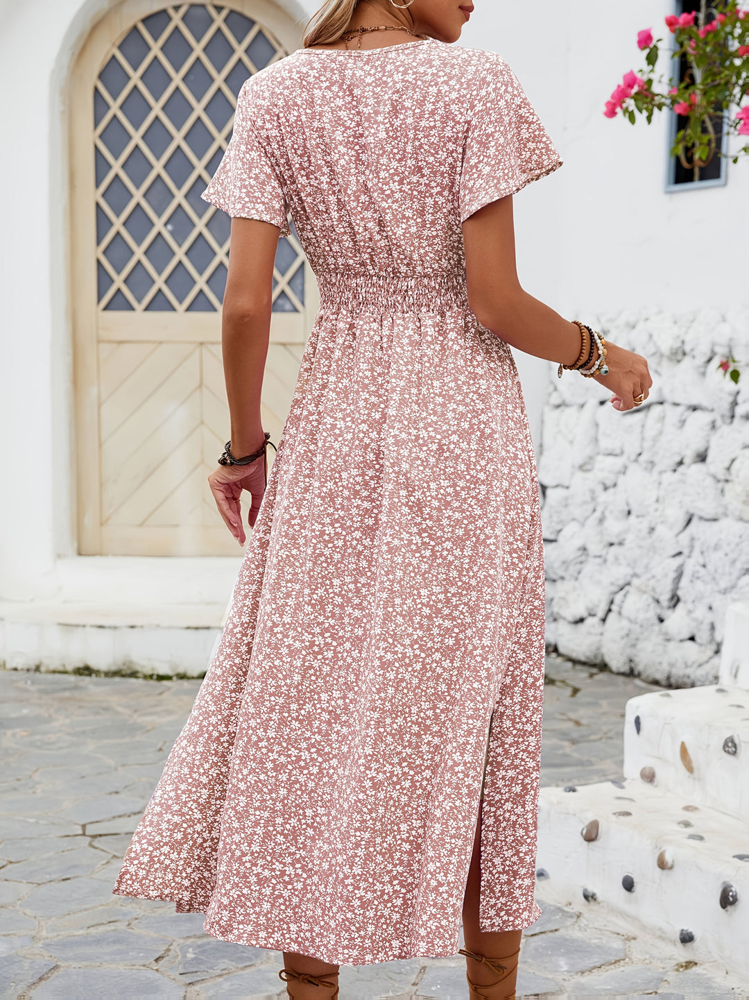 Betty™ | Robe Maxi Imprimé Floral à Col V