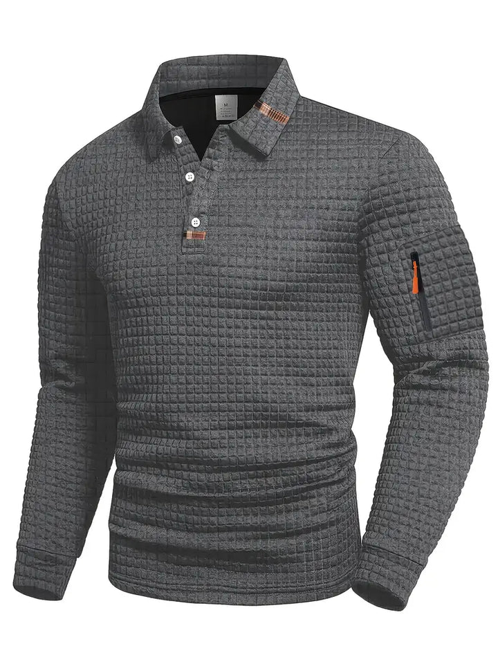 Vincent™ |  Polo Manches Longues Moderne et Décontracté