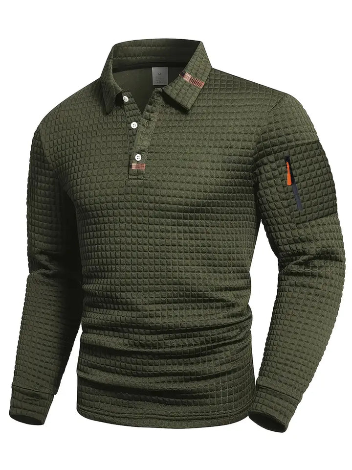 Vincent™ |  Polo Manches Longues Moderne et Décontracté