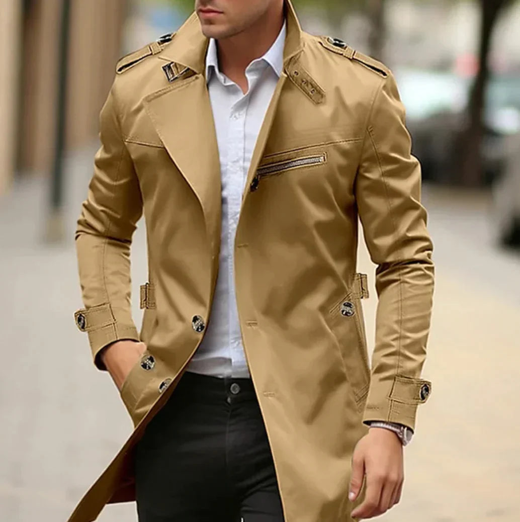 Marc™ | Élégant trench-coat pour homme à coupe lente