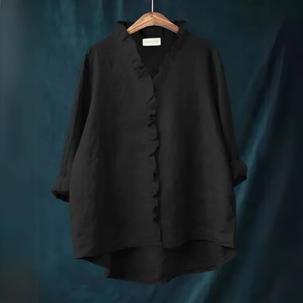 Wendy | Blouse ample avec col à volants pour femmes