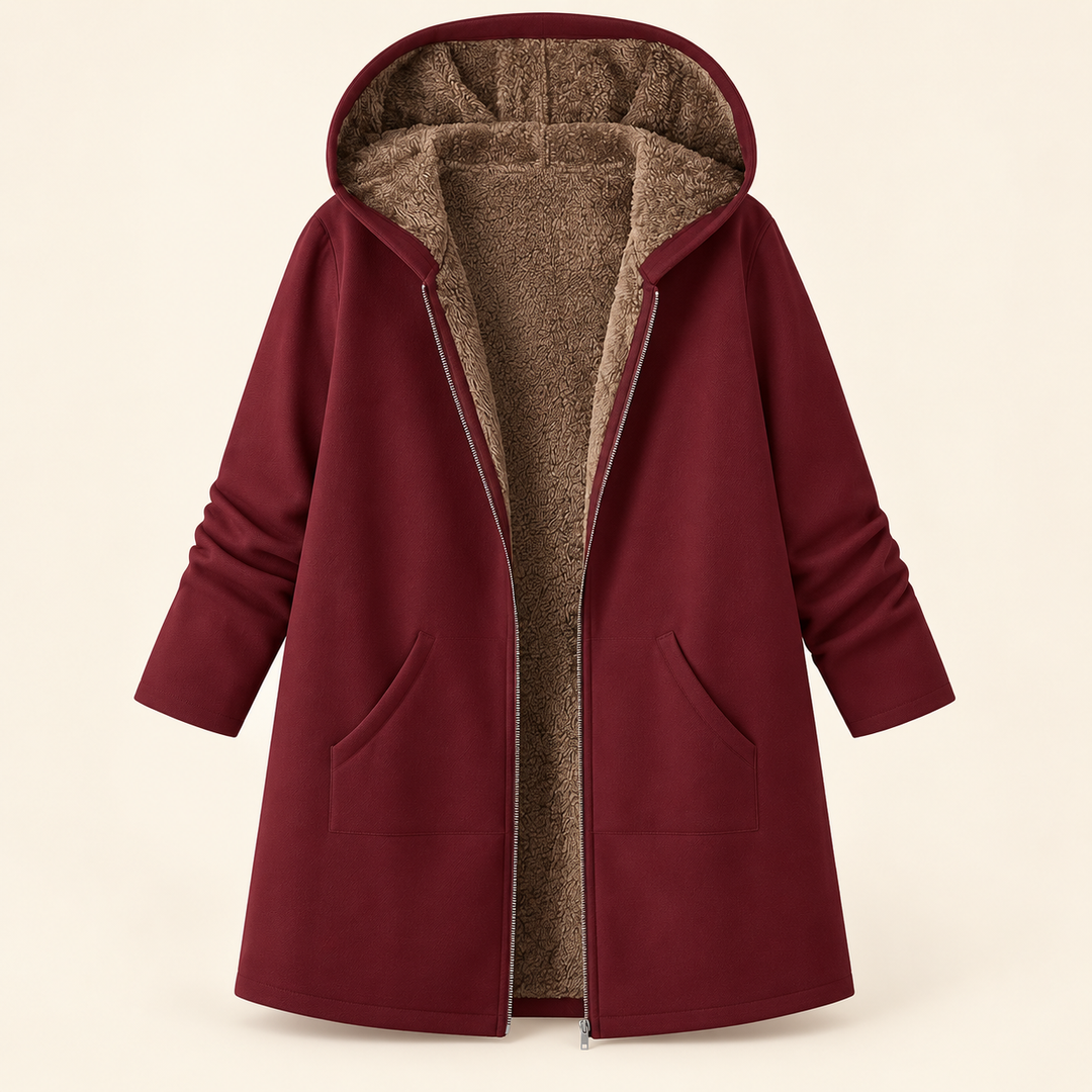 Louise™ | Manteau à capuchon doublé de sherpa douillet
