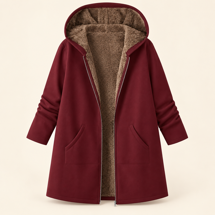 Louise™ | Manteau à capuchon doublé de sherpa douillet