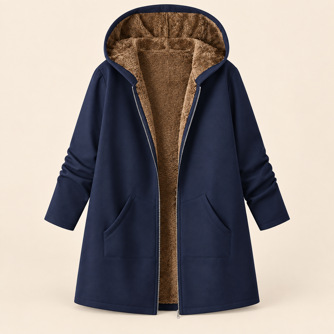 Louise™ | Manteau à capuchon doublé de sherpa douillet