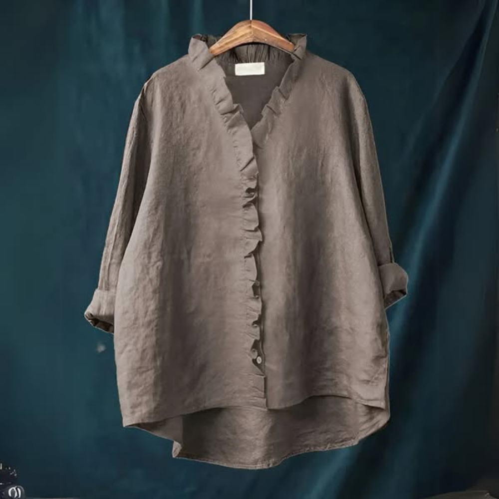 Wendy | Blouse ample avec col à volants pour femmes