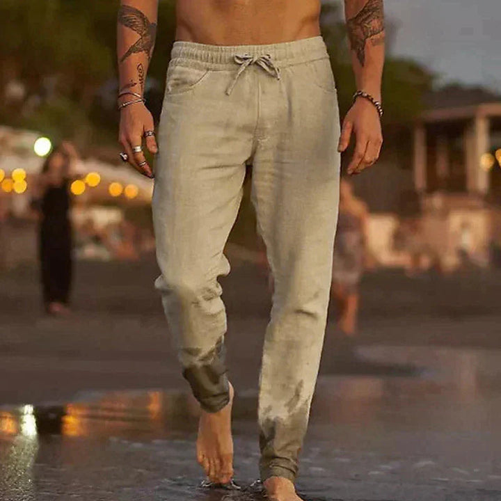 David | Pantalons de Plage en Lin