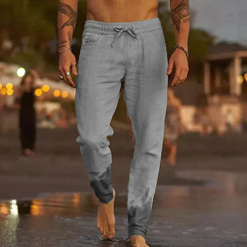 David | Pantalons de Plage en Lin