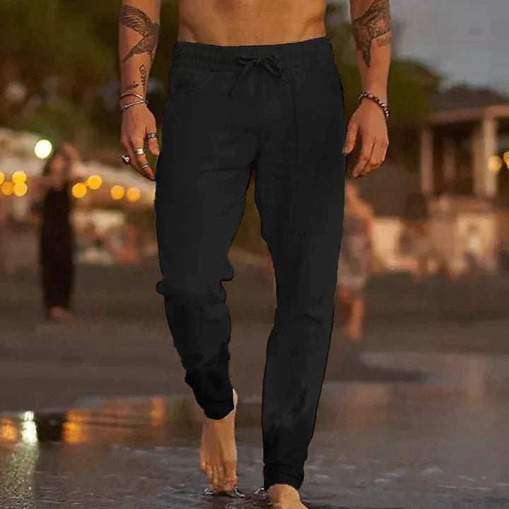 David | Pantalons de Plage en Lin