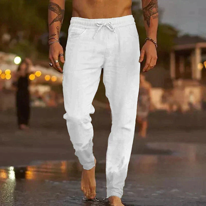 David | Pantalons de Plage en Lin