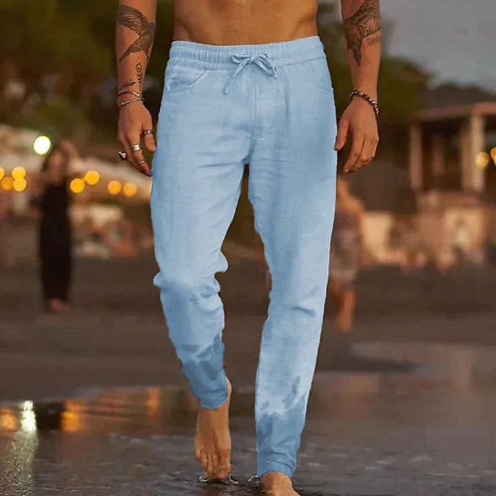 David | Pantalons de Plage en Lin