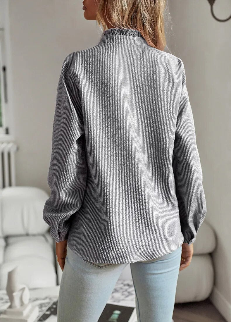 Jodie | Blouse élégante à manches longues et col à revers