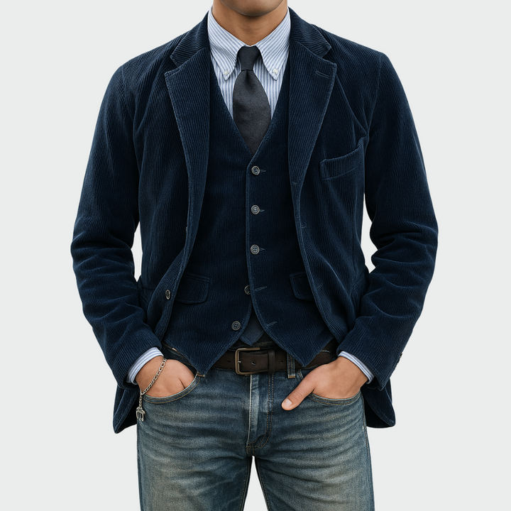 Pierre | Blazer Élégant pour Hommes avec Gilet pour Occasions Formelles