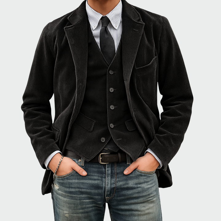 Pierre | Blazer Élégant pour Hommes avec Gilet pour Occasions Formelles