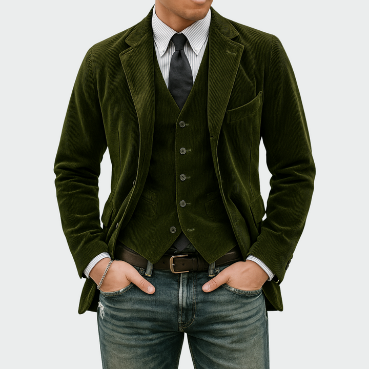 Pierre | Blazer Élégant pour Hommes avec Gilet pour Occasions Formelles