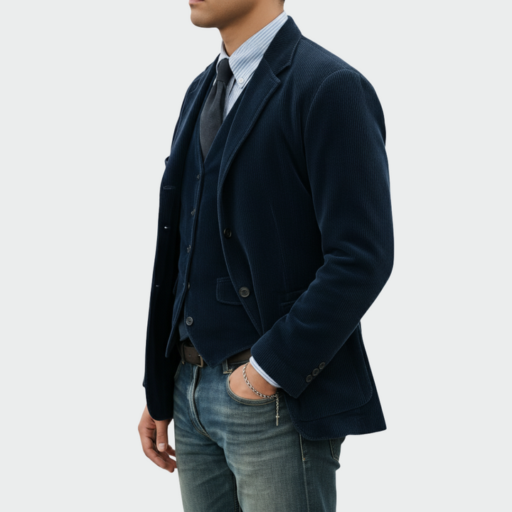 Pierre | Blazer Élégant pour Hommes avec Gilet pour Occasions Formelles