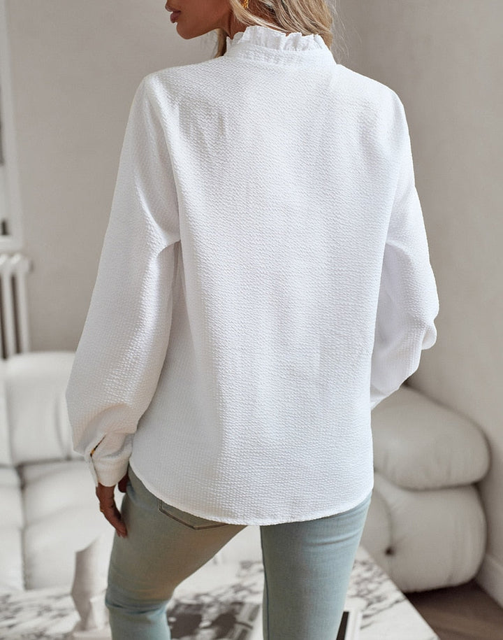 Jodie | Blouse élégante à manches longues et col à revers