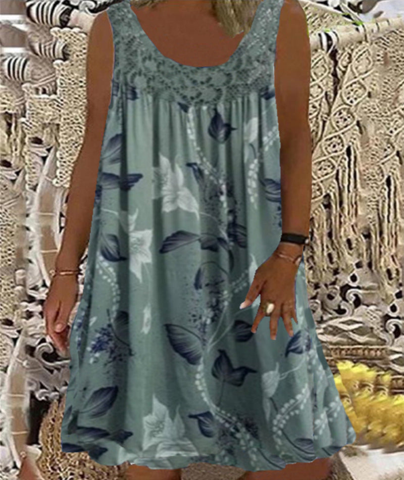 Brenda | Robe sans manches à imprimé floral