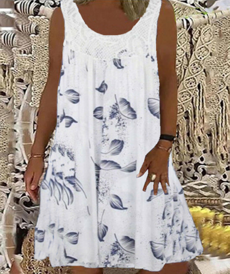 Brenda | Robe sans manches à imprimé floral