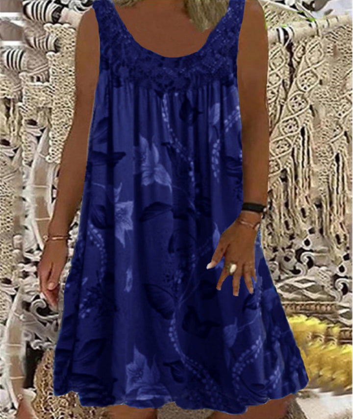 Brenda | Robe sans manches à imprimé floral