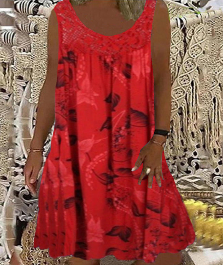 Brenda | Robe sans manches à imprimé floral