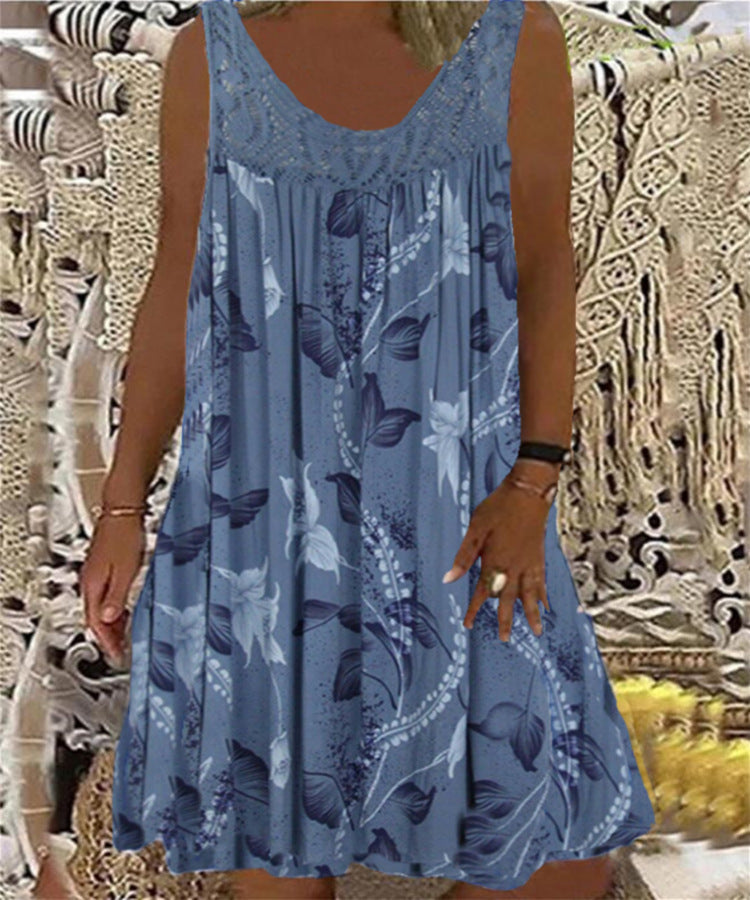 Brenda | Robe sans manches à imprimé floral
