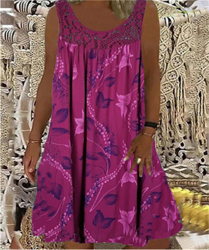 Brenda | Robe sans manches à imprimé floral