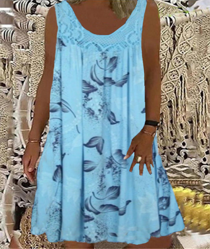 Brenda | Robe sans manches à imprimé floral